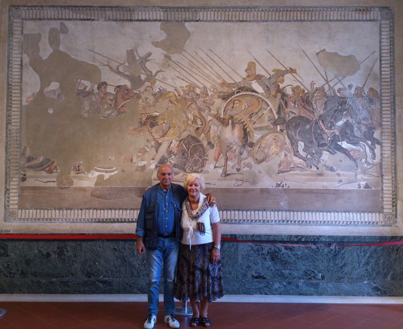 Napoli - Museo archeologico - Mosaico pompeiano della "Casa del Fauno" - Battaglia di Isso